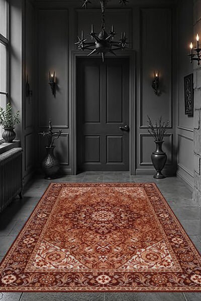 Geleneksel Anadolu Motifli Dijital Baskı Halı