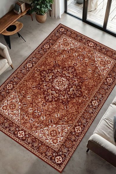 Geleneksel Anadolu Motifli Dijital Baskı Halı