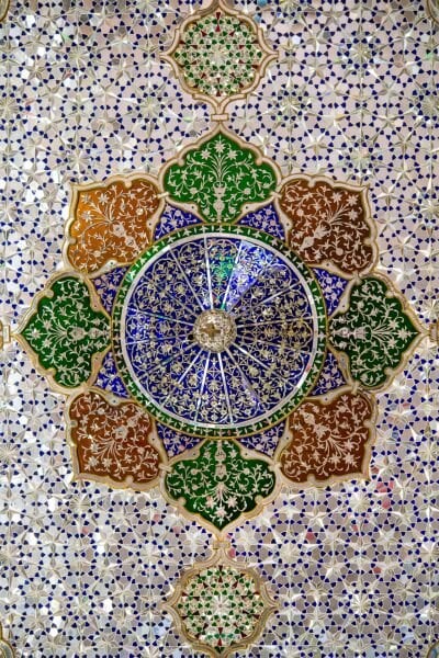 Etnik Saray Motifli Geometrik Dijital Baskı Halı