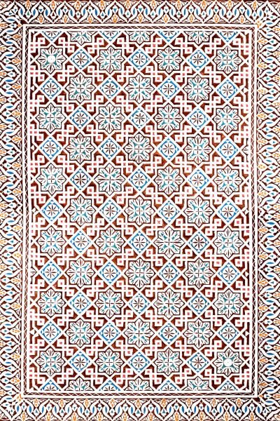 Osmanlı Çini Motifli Dekoratif Dijital Baskı Halı