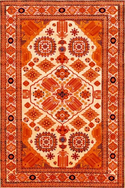 Oriental Geleneksel Motifli Dijital Baskı Halı