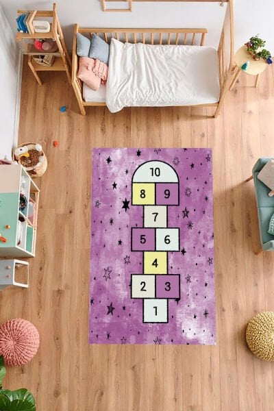 Yıldızlı Seksek Çocuk Halısı