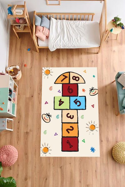 Neşeli Günler Seksek Çocuk Halısı