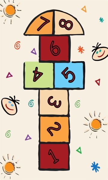 Neşeli Günler Seksek Çocuk Halısı