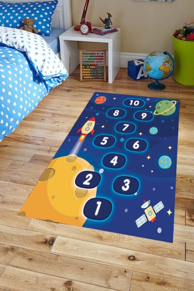 Yıldızlara Yolculuk Seksek Çocuk Halısı